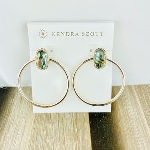 Kendra Scott Mayra abalone gold earrings